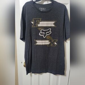Fox mens size xl slim fit grey forrest green and tan graphics gently used